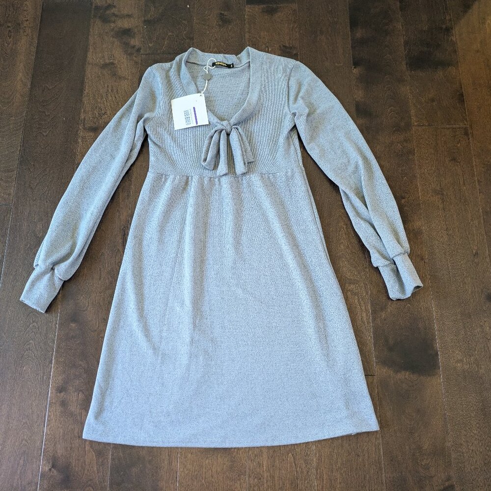 Mamta Grey Dress Size S/M New With Tags – Elegant Minimal Style
